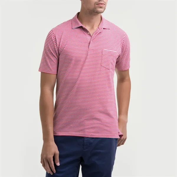 A bold striped knit polo made from the softest Peruvian Pima... from ASI 38120 Ball Pro / Diversified Quality Kitchenware / Branded Apparel Designs