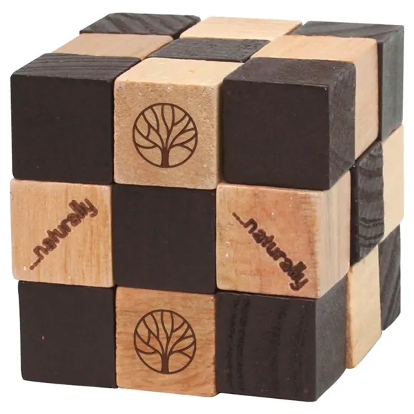 2.25" x 2.25" wooden elastic cube puzzle.... from ASI 34415 Alpi International LTD