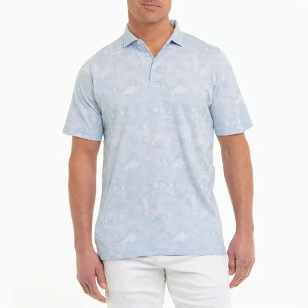 This printed tie dye jersey knit polo features Peruvian Pima Cotton.... from ASI 38120 Ball Pro / Diversified Quality Kitchenware / Branded Apparel Designs