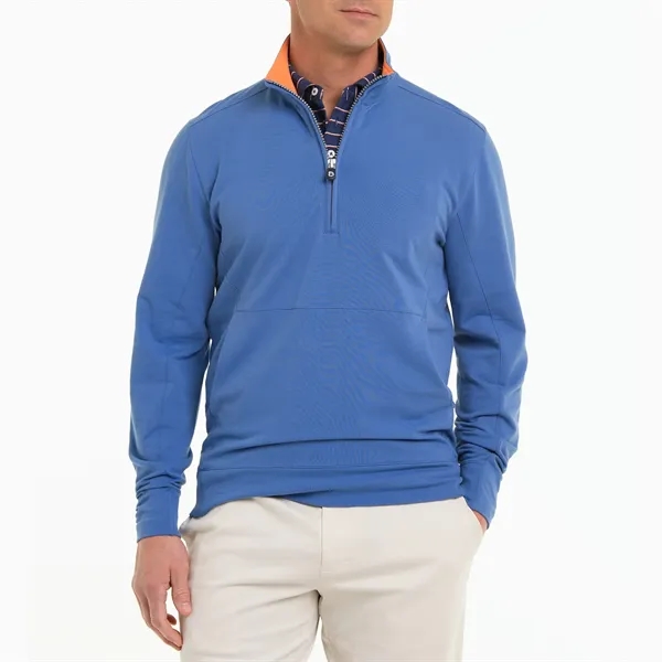 Quarter zip pullover in garment washed French terry knit using the... from ASI 38120 Ball Pro / Diversified Quality Kitchenware / Branded Apparel Designs