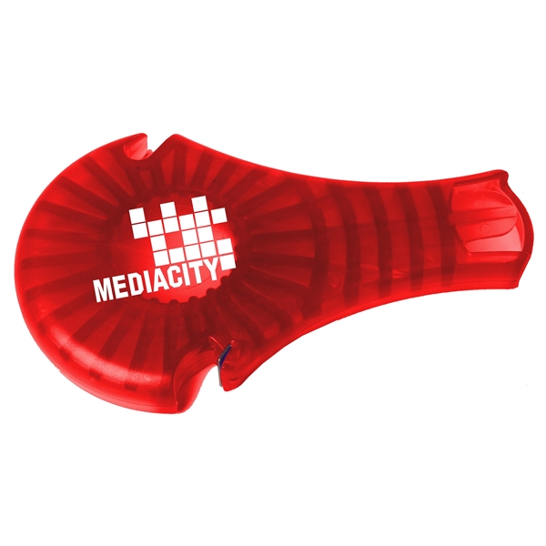 Multitask bottle and can opener with 4-in-1 design.... from ASI 52840 Evans Manufacturing