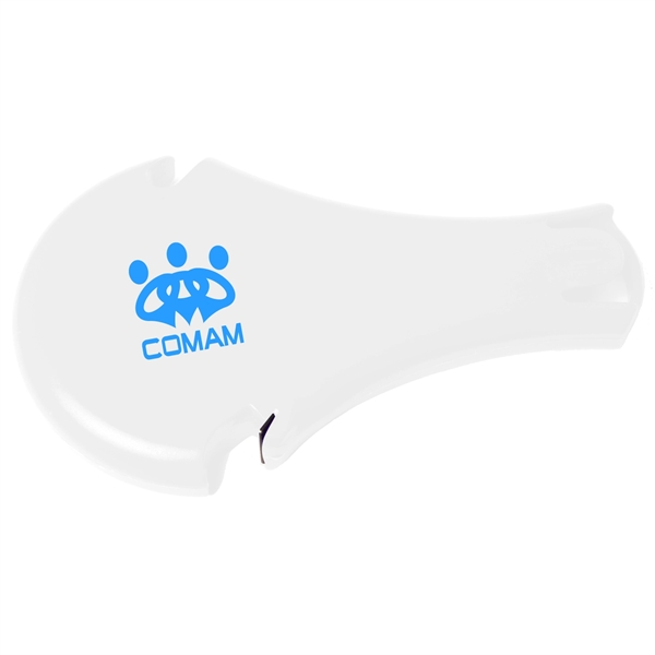 Multitask bottle and can opener with 4-in-1 design.... from ASI 52840 Evans Manufacturing