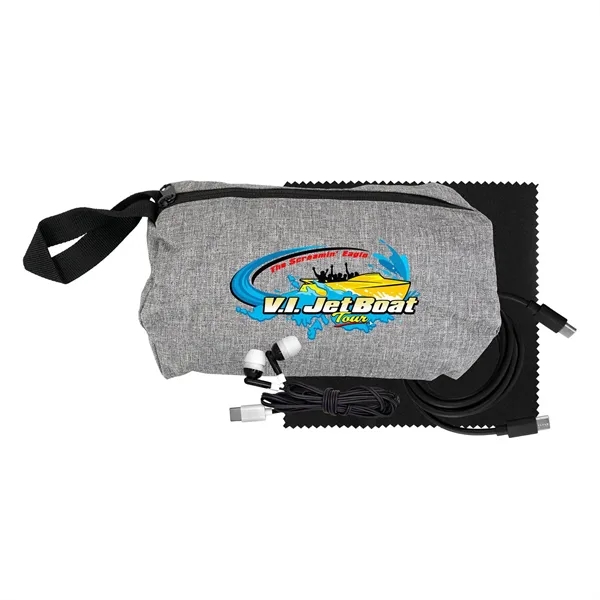 Travel C to C Cable, Ear Bud & Cloth Set... from ASI 30208 A P Specialties / AP Specialties