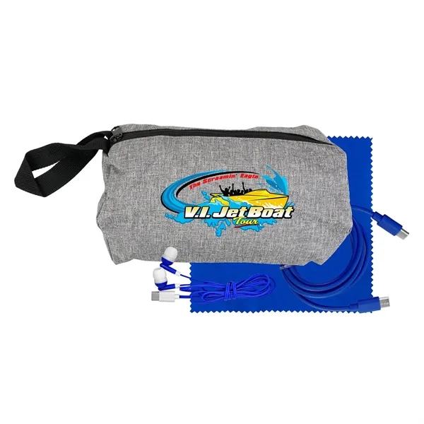 Travel C to C Cable, Ear Bud & Cloth Set... from ASI 30208 A P Specialties / AP Specialties