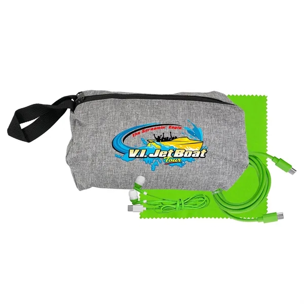 Travel C to C Cable, Ear Bud & Cloth Set... from ASI 30208 A P Specialties / AP Specialties