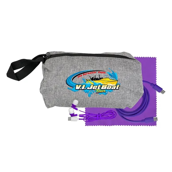 Travel C to C Cable, Ear Bud & Cloth Set... from ASI 30208 A P Specialties / AP Specialties