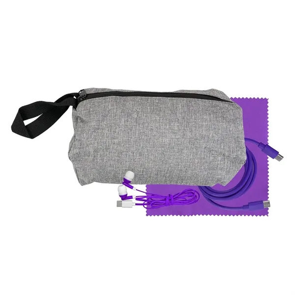 Travel C to C Cable, Ear Bud & Cloth Set... from ASI 30208 A P Specialties / AP Specialties