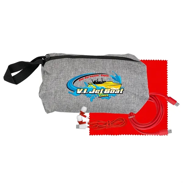 Travel C to C Cable, Ear Bud & Cloth Set... from ASI 30208 A P Specialties / AP Specialties