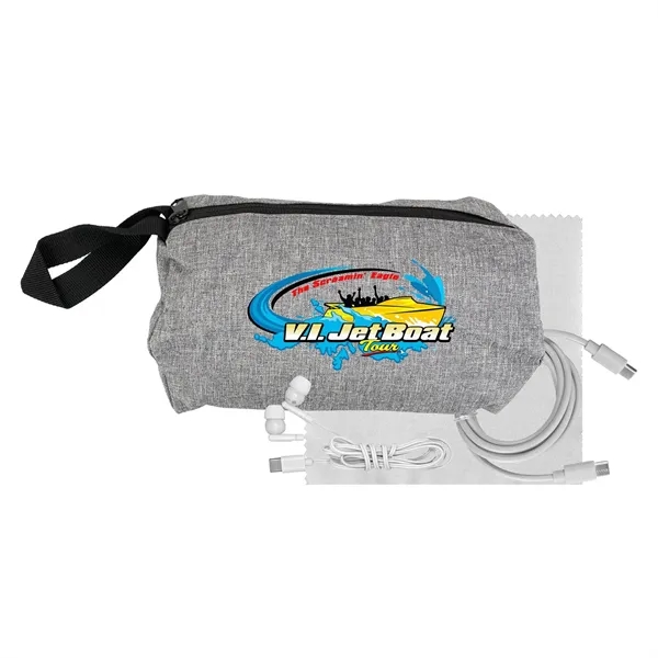 Travel C to C Cable, Ear Bud & Cloth Set... from ASI 30208 A P Specialties / AP Specialties