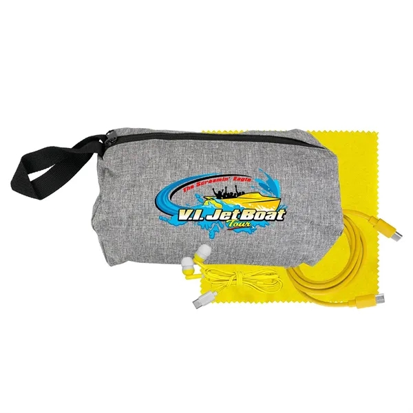 Travel C to C Cable, Ear Bud & Cloth Set... from ASI 30208 A P Specialties / AP Specialties