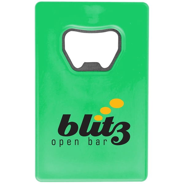 Bottle opener with credit card design.... from ASI 52840 Evans Manufacturing