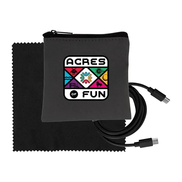 Gray Executive C to C Cable & Cloth Set... from ASI 30208 A P Specialties / AP Specialties