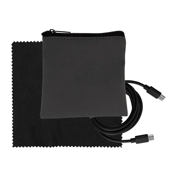 Gray Executive C to C Cable & Cloth Set... from ASI 30208 A P Specialties / AP Specialties