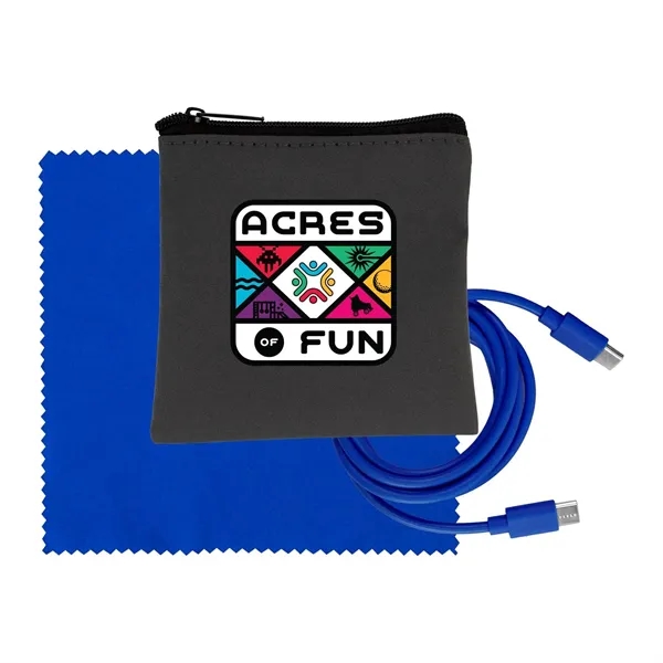 Gray Executive C to C Cable & Cloth Set... from ASI 30208 A P Specialties / AP Specialties