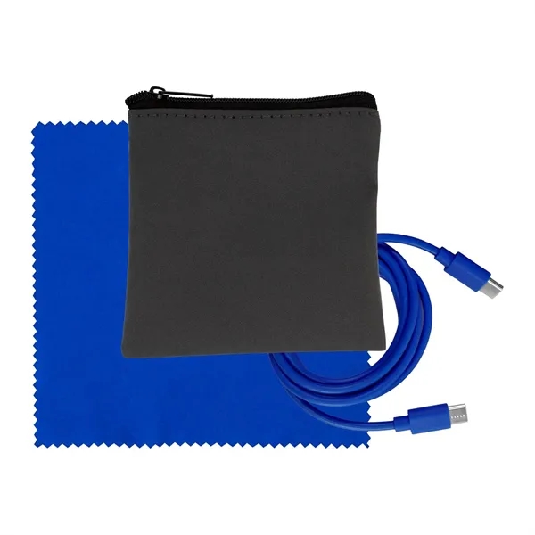 Gray Executive C to C Cable & Cloth Set... from ASI 30208 A P Specialties / AP Specialties