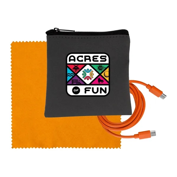 Gray Executive C to C Cable & Cloth Set... from ASI 30208 A P Specialties / AP Specialties