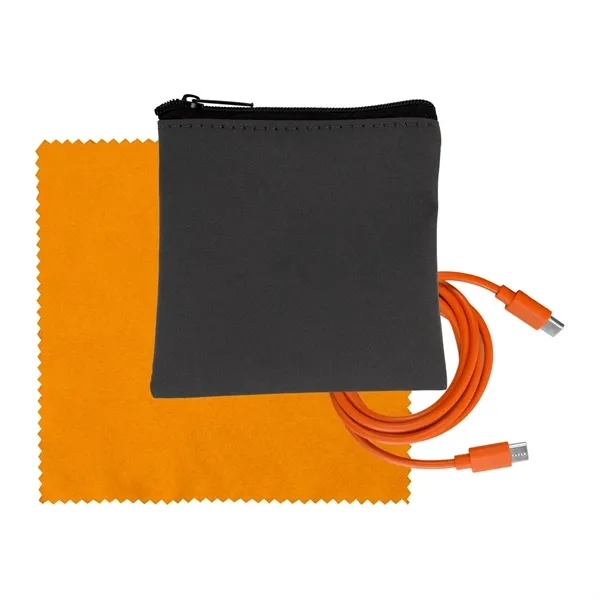 Gray Executive C to C Cable & Cloth Set... from ASI 30208 A P Specialties / AP Specialties