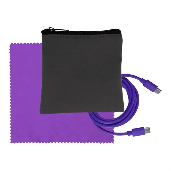 Gray Executive C to C Cable & Cloth Set... from ASI 30208 A P Specialties / AP Specialties