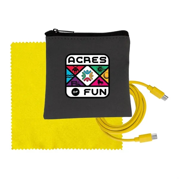 Gray Executive C to C Cable & Cloth Set... from ASI 30208 A P Specialties / AP Specialties