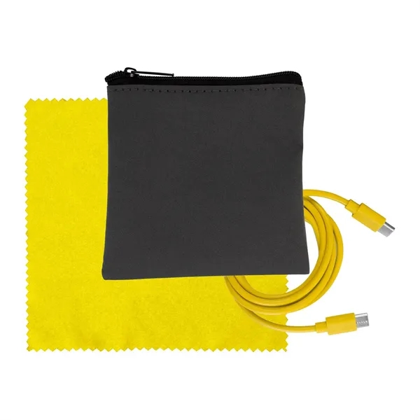 Gray Executive C to C Cable & Cloth Set... from ASI 30208 A P Specialties / AP Specialties