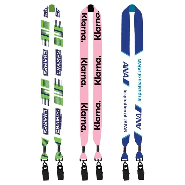16" x 1" double-ended, dye sublimated lanyard with metal crimp and... from ASI 88060 Snugz/USA Inc
