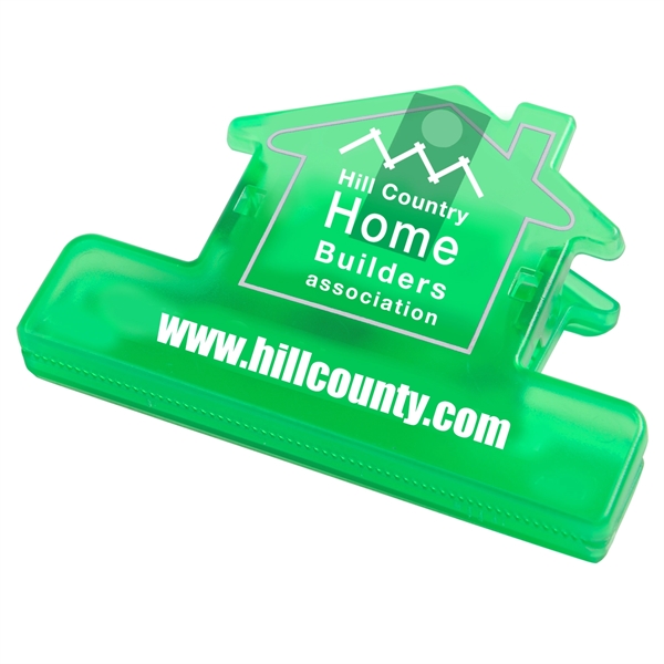 House shaped utility clip that holds food bags closed and document... from ASI 52840 Evans Manufacturing
