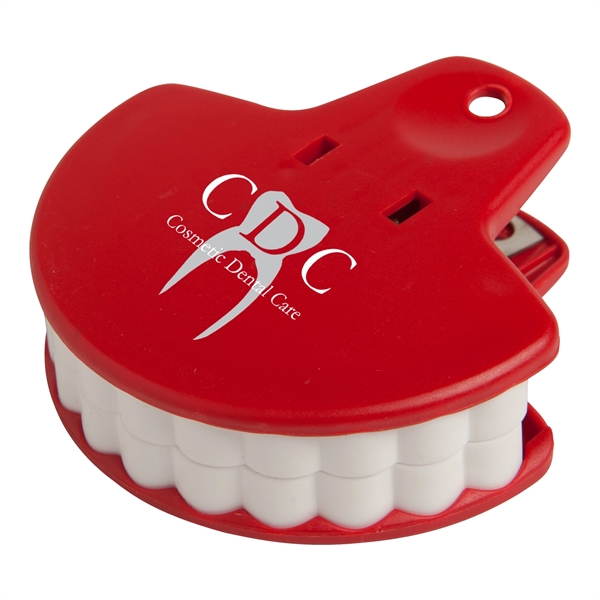 Teeth shaped utility clip, to hold papers, recipes, and tightly seal... from ASI 52840 Evans Manufacturing