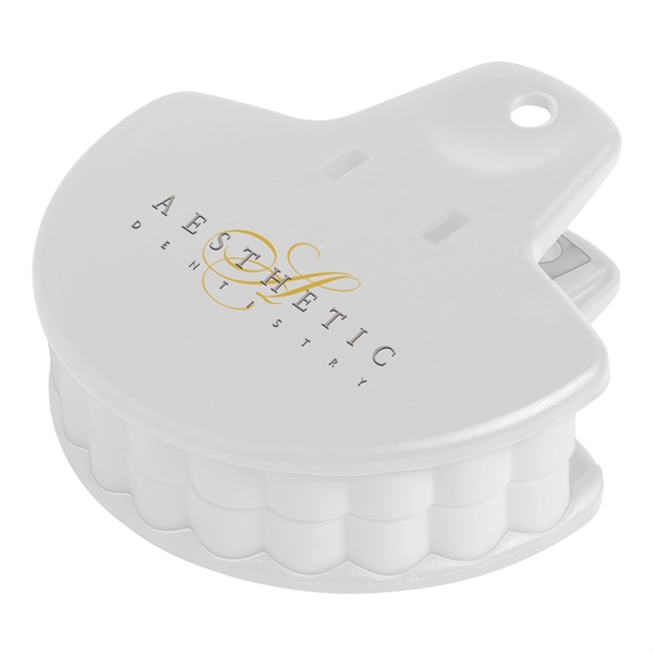 Teeth shaped utility clip, to hold papers, recipes, and tightly seal... from ASI 52840 Evans Manufacturing