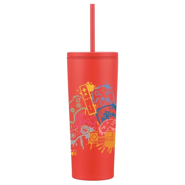24oz insulated tumbler with straw... from ASI 90807 Tekweld