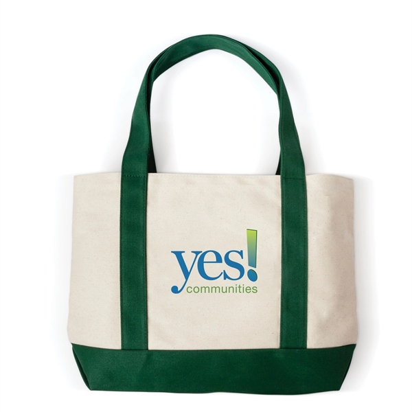 Unfilled boat tote made of canvas material in a natural color... from ASI 44900 NC Custom (CI/Lanco) / Lanco