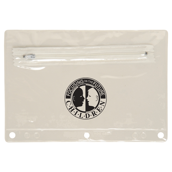 Translucent school pencil pouch clear front, 6 1/2" x 9 1/4".... from ASI 52840 Evans Manufacturing