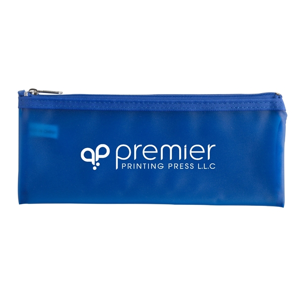 PVC-constructed frosted pencil pouch is perfect for storing pencils, pens, erasers... from ASI 52840 Evans Manufacturing