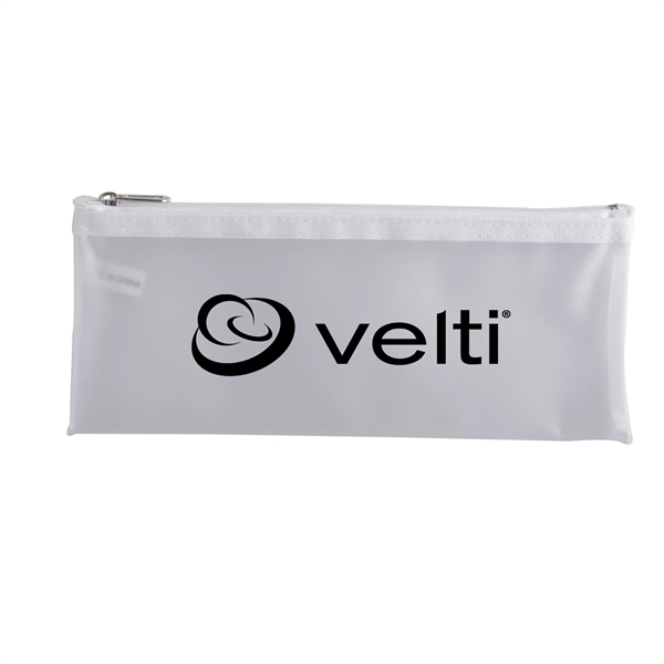PVC-constructed frosted pencil pouch is perfect for storing pencils, pens, erasers... from ASI 52840 Evans Manufacturing