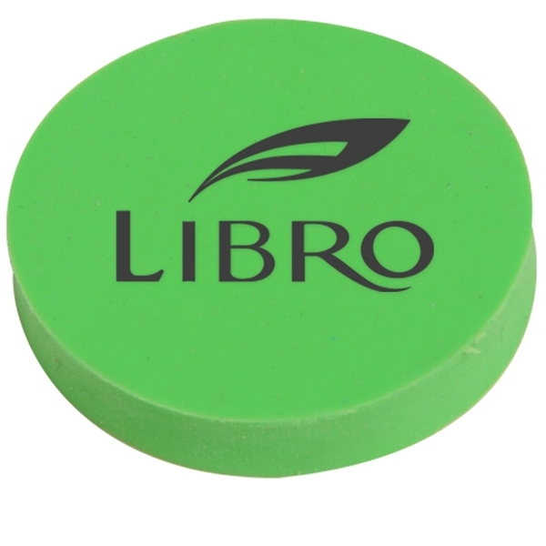 Round pencil eraser made of rubber; measures 1 1/2" x 1/4".... from ASI 52840 Evans Manufacturing