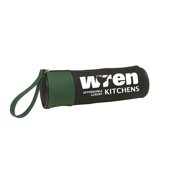 Polyester pencil case with zippered main compartment and wrist strap. ... from ASI 52840 Evans Manufacturing