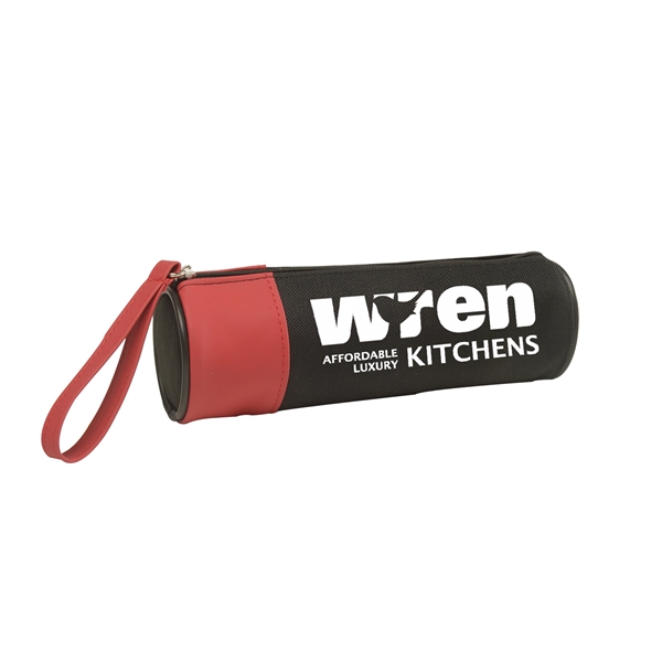 Polyester pencil case with zippered main compartment and wrist strap. ... from ASI 52840 Evans Manufacturing