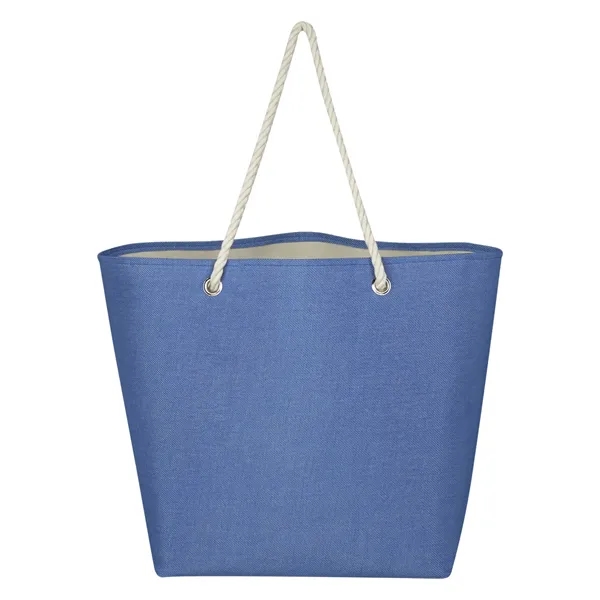 Tote bag made of polycanvas and jute with an 8 1/2"... from ASI 61125 Hit Promotional Products / Hit®