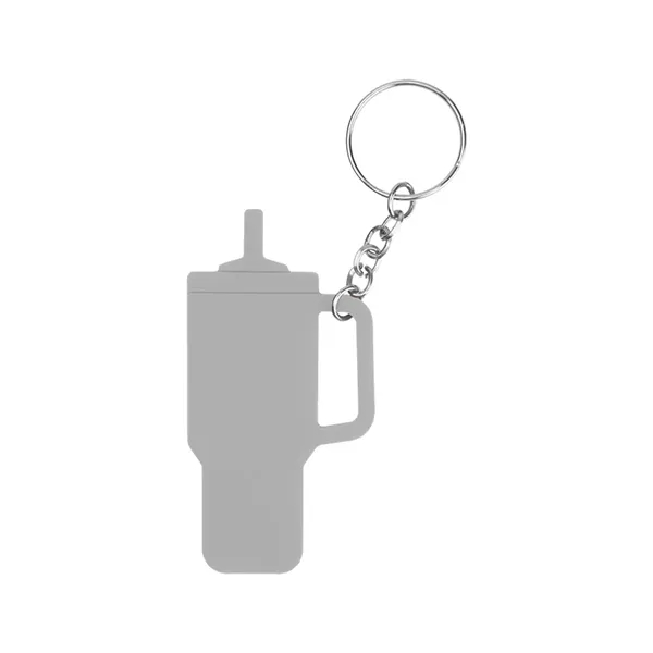 Tumbler shaped key ring made of silicone.... from ASI 61125 Hit Promotional Products / Hit®
