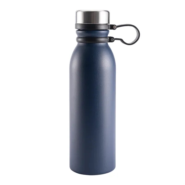 Powder-coated stainless steel bottle with TPR strap and leakproof lid-sleek, durable,... from ASI 64845 Kin Image Inc / Himmers International Inc. DBA Kin Image Inc