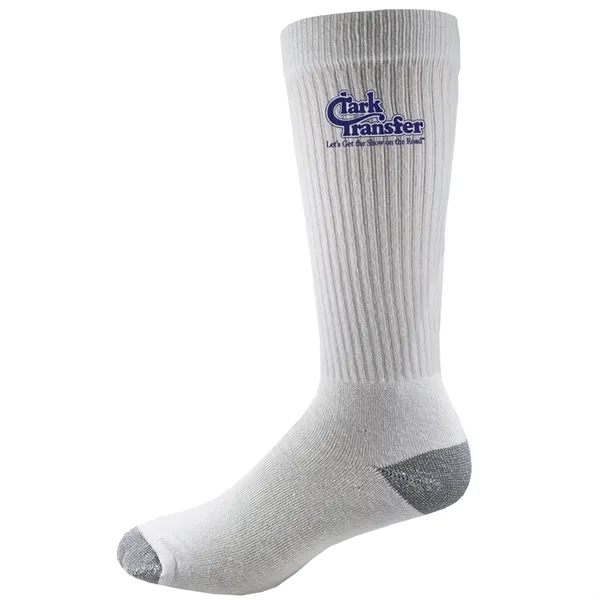 USA Made Unisex crew length cotton socks with full cushion foot... from ASI 90160 Suntex Industries