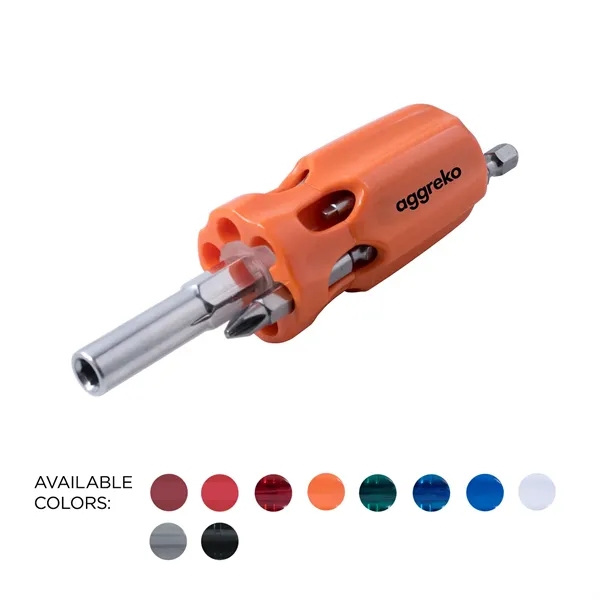 A mid-sized multi-bit screwdriver with 7 essential bits. Bits stored in... from ASI 46170 Compass Industries Inc