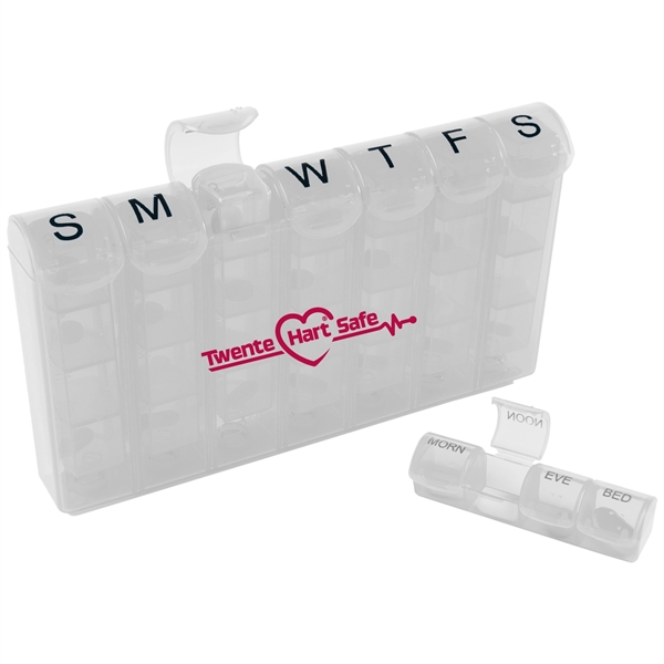 Med Minder Pill organizer dispenser box with 7 removable 4 compartment... from ASI 52840 Evans Manufacturing