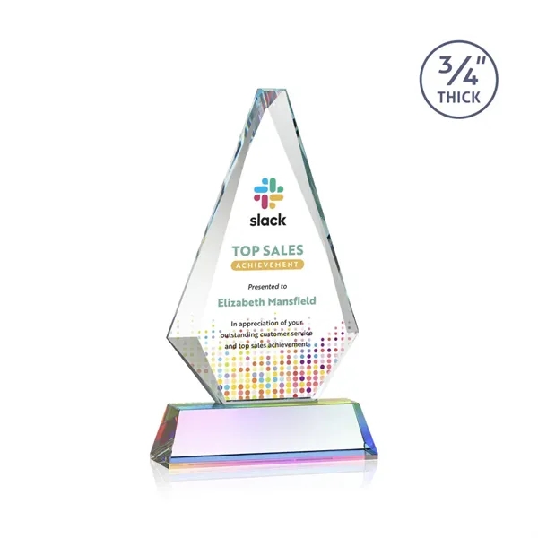 Starfire triangle top award on a tall tapered Optical Base.... from ASI 84592 St Regis Group / St Regis