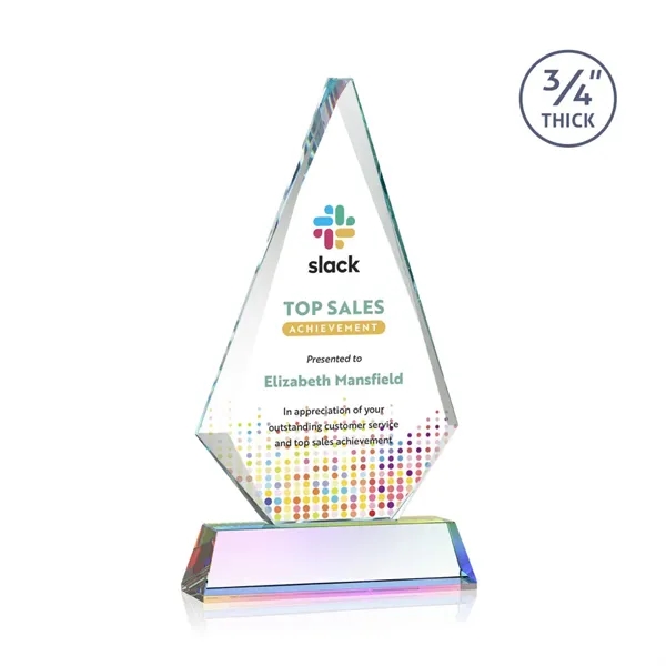 Starfire triangle top award on a tall tapered Optical Base.... from ASI 84592 St Regis Group / St Regis