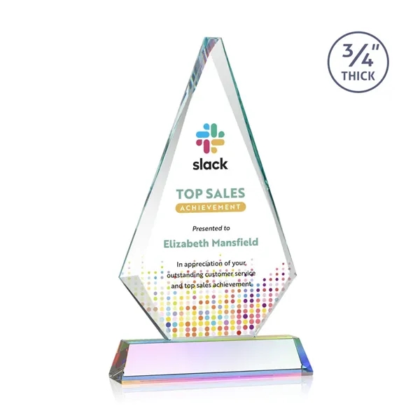 Starfire triangle top award on a tall tapered Optical Base.... from ASI 84592 St Regis Group / St Regis