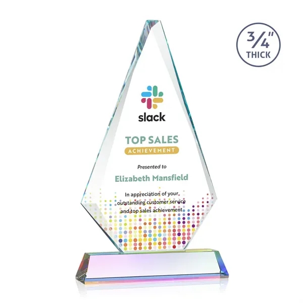 Starfire triangle top award on a tall tapered Optical Base.... from ASI 84592 St Regis Group / St Regis