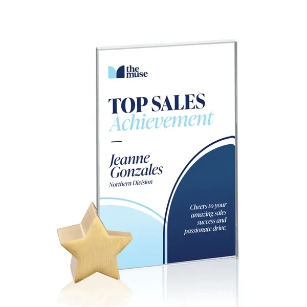 Bermuda VividPrint™ Award - Starfire/Gold Star... from ASI 84592 St Regis Group / St Regis