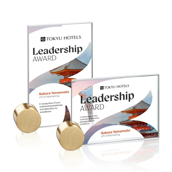 Bermuda VividPrint™ Award - Starfire/Gold Circle... from ASI 84592 St Regis Group / St Regis