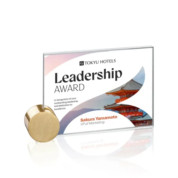 Bermuda VividPrint™ Award - Starfire/Gold Circle... from ASI 84592 St Regis Group / St Regis