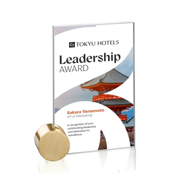 Bermuda VividPrint™ Award - Starfire/Gold Circle... from ASI 84592 St Regis Group / St Regis